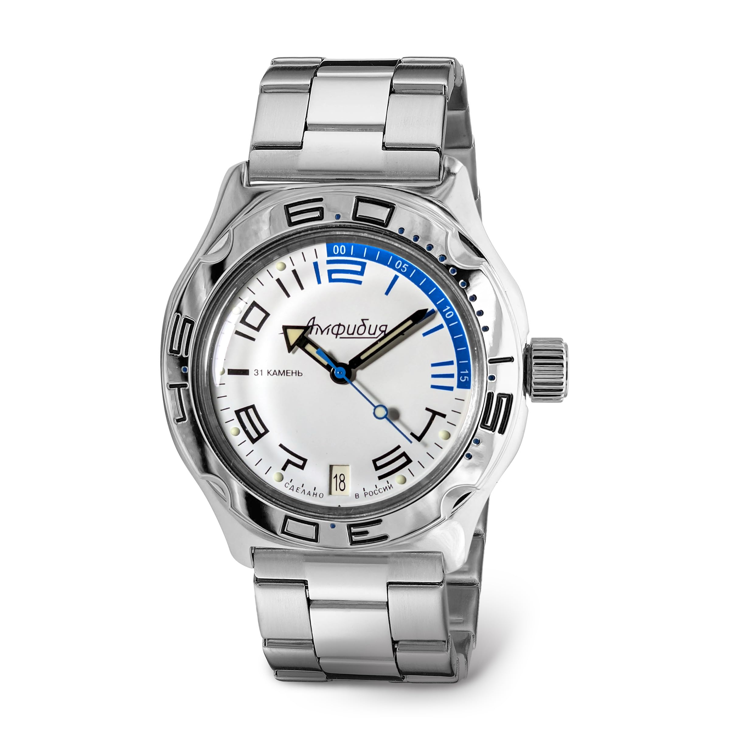Amazon | VOSTOK Amphibia 100473 自動巻き腕時計 | 夜光針 | 200M防水
